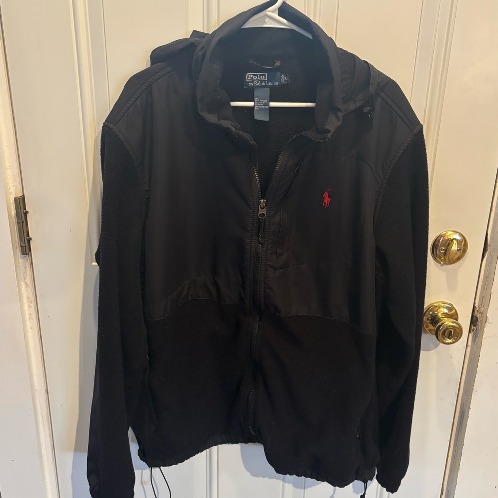 Ralph Lauren Men's Black Windbreaker Jacket